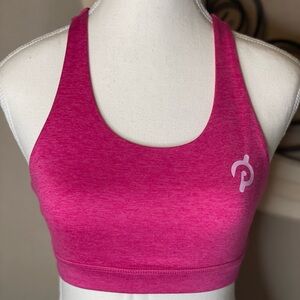 Peloton Pink Racerback Sports Bra with Wide Straps